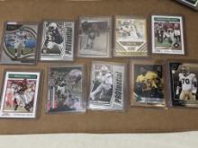 Lot of 10 NFL Cards - Wilson RC, Hall RC, Gibson Acetate RC, Brees, Williams RC