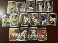 Lot of 15 Topps Chrome MLB Cards - Correa, Castellanos, Strasburg, Bieber, Buehler, Machado