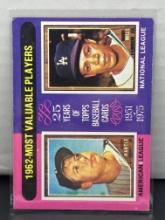 Mickey Mantle Maury Wills 1962 Most Valuable Player 1975 Topps #200