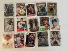 Lot of 15 Sports Cards - Lindor, Sosa, Hurkic Fast Break Prizm, Cole, Fred Taylor