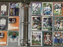 Large Binder of NFL Football Cards - Elway, Marinio, Rice, Favre, Moon