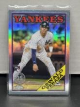Oswald Peraza 2023 Topps Chrome 1988 Design Refractor Rookie RC Insert #88BC-16