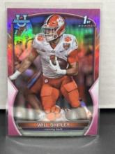 Will Shipley 2022 Bowman Chrome U Pink Refractor Rookie RC #73