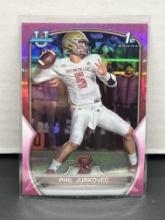 Phil Jurkovec 2022 Bowman Chrome U Pink Refractor Rookie RC #35