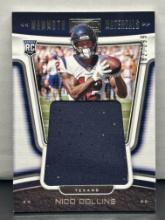 Nico Collins 2021 Panini Playbook Mammoth Materials (#82/299) Patch Rookie RC #MAM-NCO