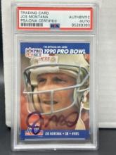 Joe Montana 1990 Pro Set Pro Bowl IP Auto PSA Authentic #408