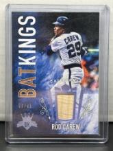 Rod Carew 2017 Panini Diamond Kings Bat Kings (#6/49) Bat Relic Insert #BK-RC