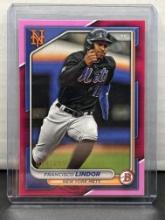 Francisco Lindor 2024 Bowman Fuschia (#84/299) Border Parallel #38