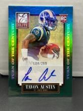 Tavon Austin 2013 Panini Elite Turn of the Century Green (#104/299) Rookie RC Auto #190