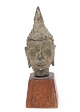 Thai Bronze Head of Buddha, Ayutthaya 18th C.