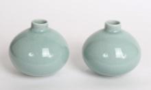 Pair Crackle Glazed Chinese Porcelains
