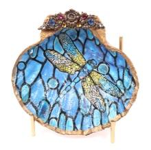 Beautifully Painted Dragonfly Sea Shell