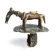 Dogon Gilt Bronze Ring of a Horse, 18th c.