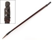 Bulul Ceremonial Spear or Staff Heavily Incised, 20th c.
