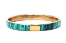 Natural Malachite Bangle Bracelet