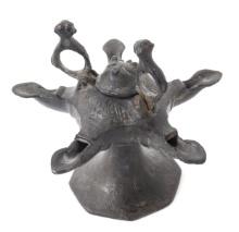 Medieval Islamic Feline Bronze Oil Lamp