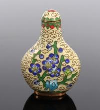 Crocus Vernus Cloisonne Chinese Snuff Bottle