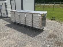 New 2024 10 FT Work Bench with 30 Drawers