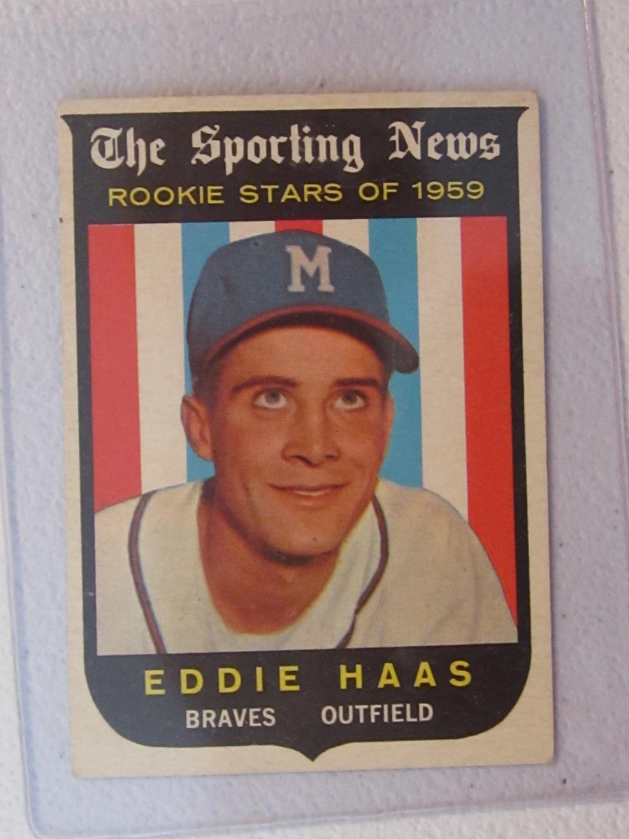 1959 TOPPS EDDIE HAAS SPORTING NEWS NO.126