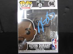 KEVIN DURANT SIGNED NETS FUNKO POP COA