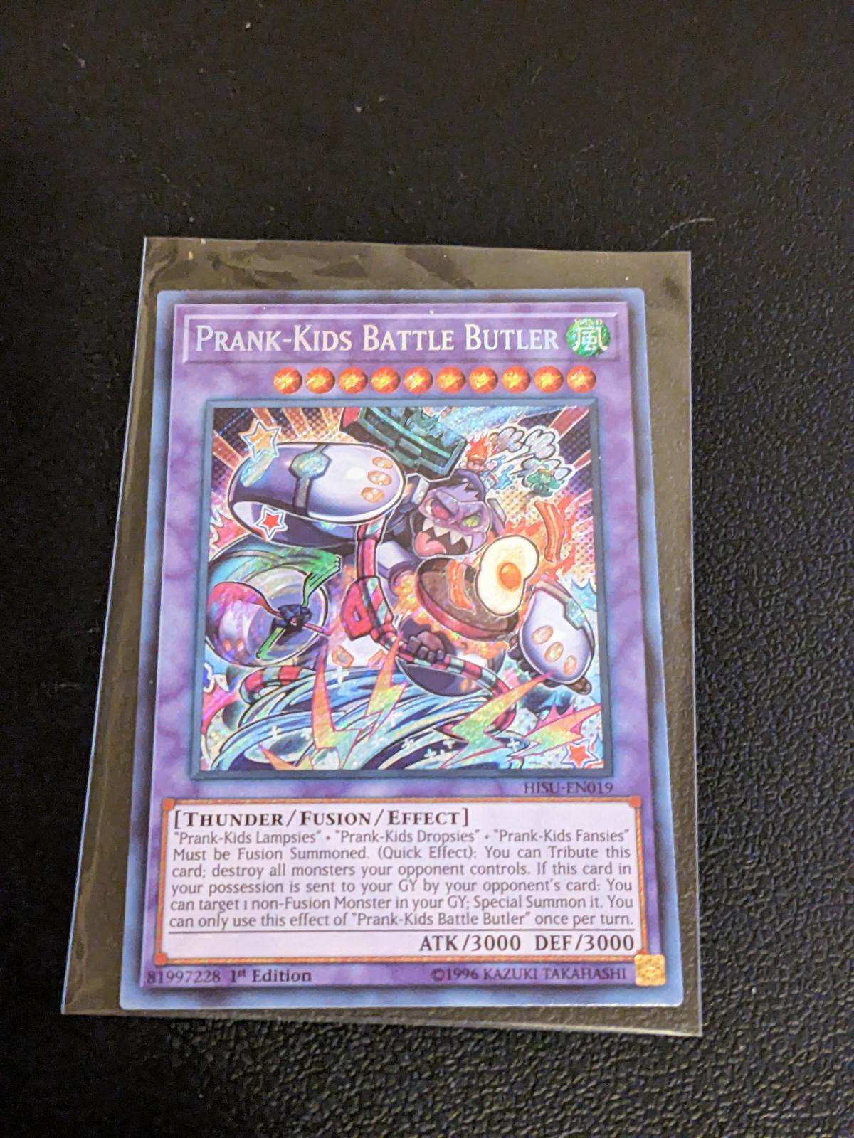 Prank-Kids Battle Butler Secret Rare 1st Edition Mint YuGiOh Card
