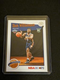 2019-20 Panini NBA Hoops Tribute Zion Williamson Rookie RC #296, Pelicans