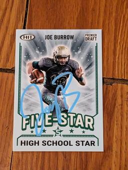 Joe Burrow autographed card w/coa