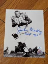 John Mackey Signed Autographed 8X10 Photo With Fivestar Grading COA