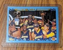 2001 NBA CHampions card -shaq / okbe etc Topps blue insert