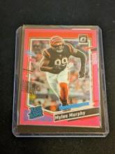 2023 Donruss Optic #222 Myles Murphy Pink Holo Prizm Rated Rookie - Bengals