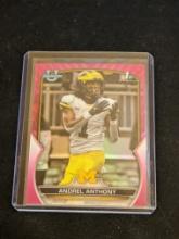 2022 Bowman U Chrome Andrel Anthony Michigan Wolverines Pink Card #63
