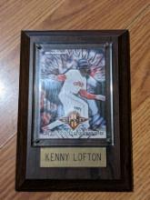 Vintage Kenny Lofton card 1998 plaque encased with name plate See pictures