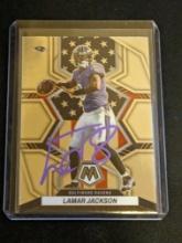 Lamar Jackson autographed card w/coa