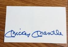 Mickey Mantle autographed cut card with coa