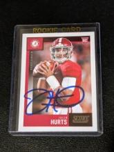 Jalen Hurts RC autographed card w/coa