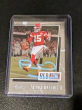 Patrick Mahomes II autographed card w/coa