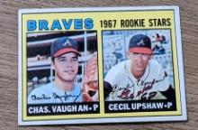 1967 Topps #179 Charles Vaughan / Cecil Upshaw RC Atlanta Braves MLB Vintage