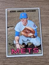 JERRY GROTE 1967 TOPPS #413 NEW YORK METS LEGEND VINTAGE BASEBALL CARD