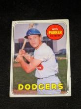 Vintage WES PARKER 1969 TOPPS LOS ANGELES DODGERS #493 VINTAGE BASEBALL CARD