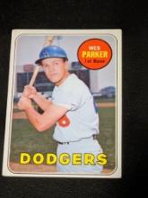 1969 Vintage WES PARKER #493 TOPPS LOS ANGELES DODGERS VINTAGE BASEBALL CARD