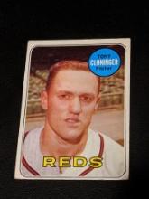 1969 Topps #492 Tony Cloninger Cincinnati Reds Vintage Baseball Card