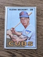 1967 topps baseball card Glenn Beckert #296 Chicago Cubs