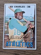 1967 Topps #182 Ed Charles Oakland A's MLB Vintage Baseball Card