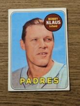 #387 1969 Topps Bobby Klaus San Diego Padres Vintage Baseball