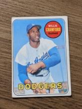 1969 Topps #327 Willie Crawford Los Angeles Dodgers Vintage Baseball Card