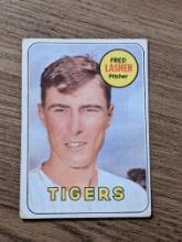 Vintage 1969 Topps Fred Lasher #373  Detroit Tigers Baseball Card
