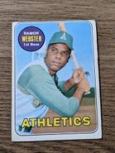 #618 Vintage 1969 Topps Ramon Webster Oakland Athletics MLB Vintage Baseball Card