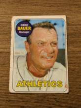 1969 Topps #124 Hank Bauer Vintage Oakland Athletics Baseball Card
