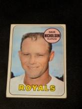 #298 1969 Topps Dave Nicholson Kansas City Royals Vintage Baseball Card
