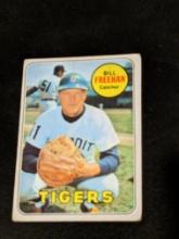 1969 Topps #390 Bill Freehan Vintage Detroit Tigers Baseball Card